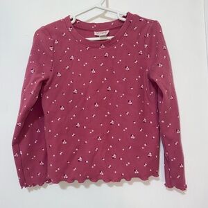Cat & Jack Pink Floral Long Sleeve Tee